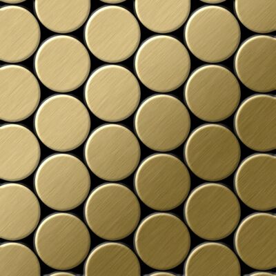 ALLOY Mosaik Fliese Massiv Metall Titan Gebürstet Gold 1,6mm Stark Dome-ti-gb 1 Paket mit 10 Matten 0,73 m2 Gold ALLOY Mosaik Fliese Massiv Metall Titan Gebürstet Gold 1,6mm Stark Dome-ti-gb 1 Paket mit 10 Matten 0,73 m2 Gold