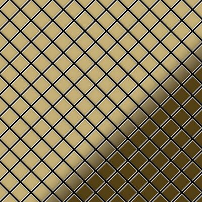ALLOY Mosaik Fliese Massiv Metall Titan Hochglänzend Gold 1,6mm Stark Diamond-ti-gm 1 Paket mit 10 Matten 0,91 m2 Gold ALLOY Mosaik Fliese Massiv Metall Titan Hochglänzend Gold 1,6mm Stark Diamond-ti-gm 1 Paket mit 10 Matten 0,91 m2 Gold