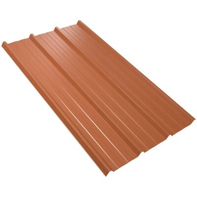 Weckman Trapezblech W45 7.350 mm x 1.069 mm x 0,75 mm Ziegelrot Weckman Trapezblech W45 7.350 mm x 1.069 mm x 0,75 mm Ziegelrot