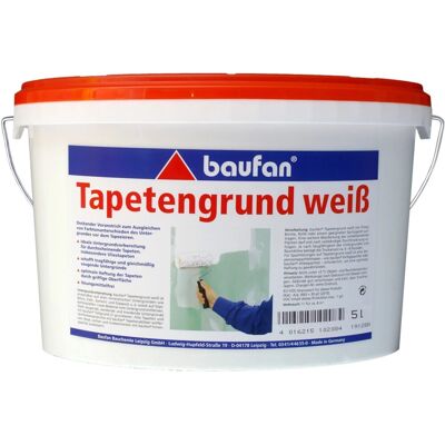 Baufan Tapetengrund Weiß 5, Baufan Tapetengrund Weiß 5,