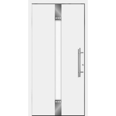 Splendoor Moderno Aluminium-Haustür Moderno M440/P 110 x 210 cm Weiß Anschlag Rechts Splendoor Moderno Aluminium-Haustür Moderno M440/P 110 x 210 cm Weiß Anschlag Rechts