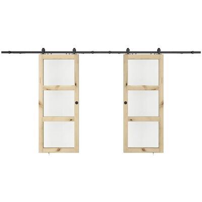Vente-unique Schiebetür Acosta Naturfarben Hell 63 cm Vente-unique Schiebetür Acosta Naturfarben Hell 63 cm