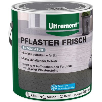 Ultrament Betonlasur Pflaster Frisch Grau 2,5, Ultrament Betonlasur Pflaster Frisch Grau 2,5,
