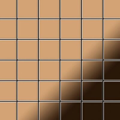 ALLOY Mosaik Fliese Massiv Metall Titan Hochglanz Kupfer 1,6mm Cinquanta-ti-am 1 Paket mit 10 Matten 0,94 m2 Kupfer ALLOY Mosaik Fliese Massiv Metall Titan Hochglanz Kupfer 1,6mm Cinquanta-ti-am 1 Paket mit 10 Matten 0,94 m2 Kupfer