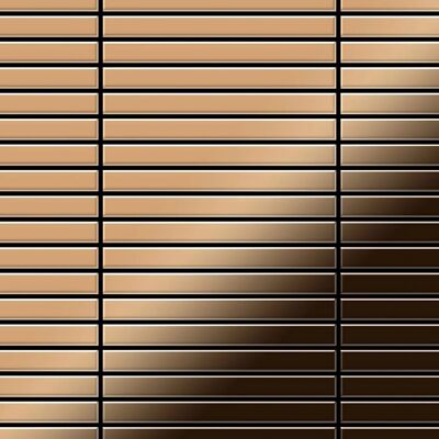 ALLOY Mosaik Fliese Massiv Metall Titan Hochglänzend Kupfer 1,6mm Stark Linear-ti-am 1 Paket mit 10 Matten 0,94 m2 Kupfer ALLOY Mosaik Fliese Massiv Metall Titan Hochglänzend Kupfer 1,6mm Stark Linear-ti-am 1 Paket mit 10 Matten 0,94 m2 Kupfer