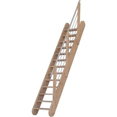 STARWOOD Samos Holztreppe - 12 Stufen, Max 285cm, Innenbereich STARWOOD Samos Holztreppe - 12 Stufen, Max 285cm, Innenbereich