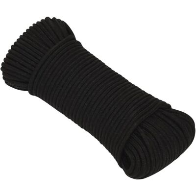 vidaXL Schwarzes Polyesterseil - 5 mm x 500 m - Seil vidaXL Schwarzes Polyesterseil - 5 mm x 500 m - Seil