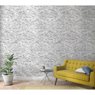 MARBURG Tapete 1.59x2.70m Grau-Beige Ornament MARBURG Tapete 1.59x2.70m Grau-Beige Ornament