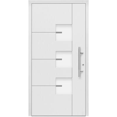 Splendoor Moderno Aluminium-Haustür Moderno M330/P 110 x 210 cm Weiß Anschlag Rechts Splendoor Moderno Aluminium-Haustür Moderno M330/P 110 x 210 cm Weiß Anschlag Rechts