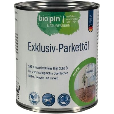 Biopin Exklusiv Parkettöl High-Solid 0,75, Biopin Exklusiv Parkettöl High-Solid 0,75,