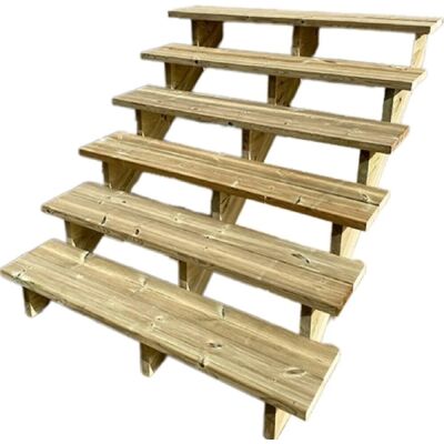 VINUOVO - Garten-Holztreppe 105 cm - 120 cm - Leiter VINUOVO - Garten-Holztreppe 105 cm - 120 cm - Leiter