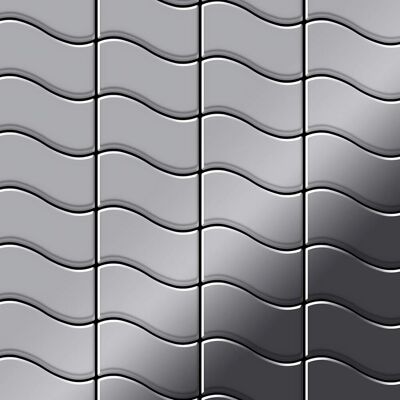 ALLOY Mosaik Fliese Massiv Metall Edelstahl Marine Hochglanz Grau 1,6mm Flux-s-s-mm 1 Paket mit 10 Matten 0,86 m2 Grau ALLOY Mosaik Fliese Massiv Metall Edelstahl Marine Hochglanz Grau 1,6mm Flux-s-s-mm 1 Paket mit 10 Matten 0,86 m2 Grau