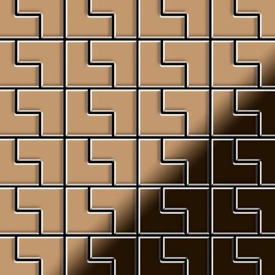 ALLOY Mosaik Fliese Massiv Metall Titan Hochglänzend Kupfer 1,6mm Stark Kink-ti-am 1 Paket mit 10 Matten 0,93 m2 Kupfer ALLOY Mosaik Fliese Massiv Metall Titan Hochglänzend Kupfer 1,6mm Stark Kink-ti-am 1 Paket mit 10 Matten 0,93 m2 Kupfer