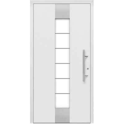 Splendoor Moderno Aluminium-Haustür Moderno M310/P 110 x 210 cm Weiß Anschlag Rechts Splendoor Moderno Aluminium-Haustür Moderno M310/P 110 x 210 cm Weiß Anschlag Rechts
