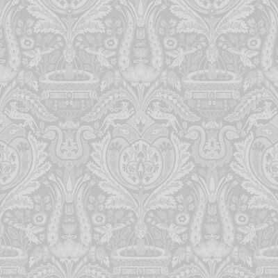 Laura Ashley Heraldic Damask Graue Vliestapete - Tapete Laura Ashley Heraldic Damask Graue Vliestapete - Tapete