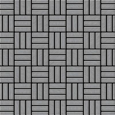 ALLOY Mosaik Fliese Massiv Metall Edelstahl Gebürstet Grau 1,6mm Basketweave-s-s-b 1 Paket mit 10 Matten 0,82 m2 Grau ALLOY Mosaik Fliese Massiv Metall Edelstahl Gebürstet Grau 1,6mm Basketweave-s-s-b 1 Paket mit 10 Matten 0,82 m2 Grau