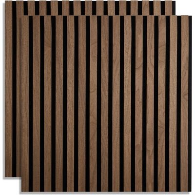 Homestyle4u Akustikpaneele 60x60 2er Set Holz Braun Wallnuss Wandpaneele Homestyle4u Akustikpaneele 60x60 2er Set Holz Braun Wallnuss Wandpaneele
