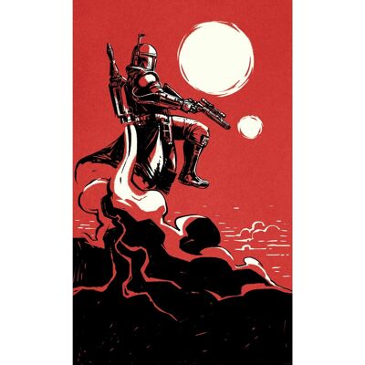 KOMAR Star Wars Boba Fett Der Kopfgeldjäger Rote Tapete - Tapeten KOMAR Star Wars Boba Fett Der Kopfgeldjäger Rote Tapete - Tapeten
