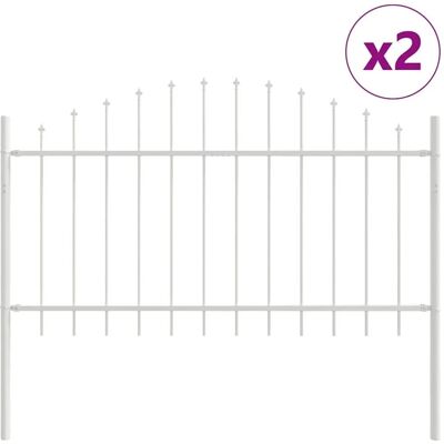 Vidaxl Gartenzäunung Weiß 3,4x1 m Stahl verstellbar Vidaxl Gartenzäunung Weiß 3,4x1 m Stahl verstellbar