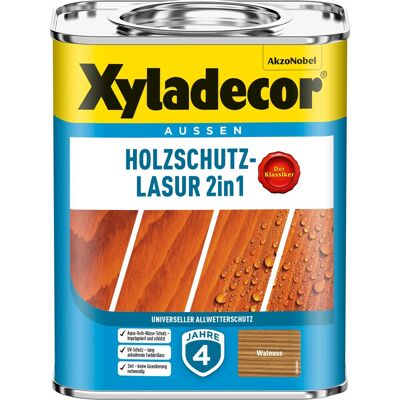 Xyladecor Holzschutz-Lasur 2in1 Walnuss matt 750 ml Xyladecor Holzschutz-Lasur 2in1 Walnuss matt 750 ml