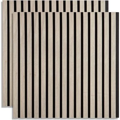 Homestyle4u Akustikpaneele Holz 2er Set 60x60 cm Wandpaneele Grau Paneele 2661 Homestyle4u Akustikpaneele Holz 2er Set 60x60 cm Wandpaneele Grau Paneele 2661