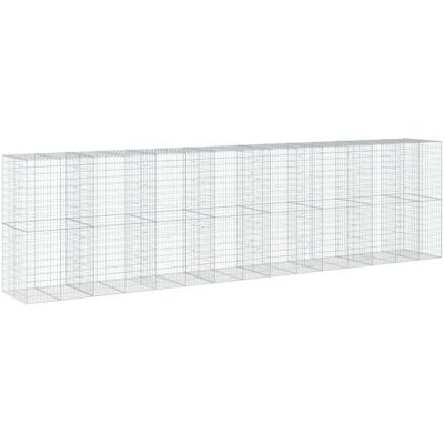 vidaXL Galvanisierte Eisen-Gabionenkorb 750x100x200 cm - Gartendekor vidaXL Galvanisierte Eisen-Gabionenkorb 750x100x200 cm - Gartendekor