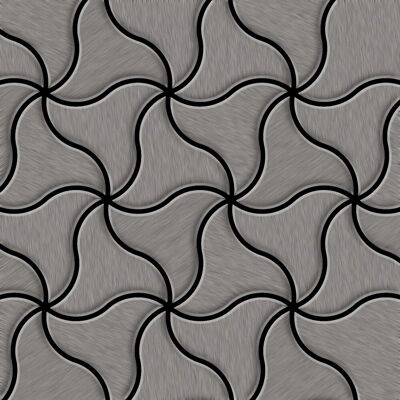ALLOY Mosaik Fliese Massiv Metall Titan Gebürstet Dunkelgrau 1,6mm Stark Ninja-ti-sb, 1 Paket mit 10 Matten 0,67 m2 Grau ALLOY Mosaik Fliese Massiv Metall Titan Gebürstet Dunkelgrau 1,6mm Stark Ninja-ti-sb, 1 Paket mit 10 Matten 0,67 m2 Grau