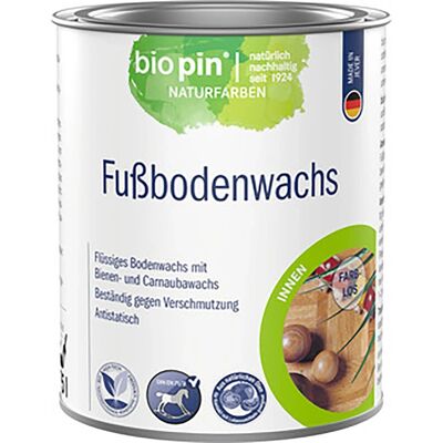 Biopin Fußbodenwachs Transparent seidenglänzend 750 ml Biopin Fußbodenwachs Transparent seidenglänzend 750 ml