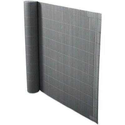 KARAT PVC Sichtschutzzaun Blickdicht für Garten und Balkon Grau 150 x 500 cm KARAT PVC Sichtschutzzaun Blickdicht für Garten und Balkon Grau 150 x 500 cm