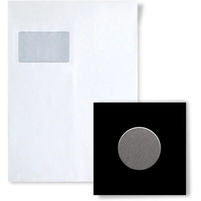 ALLOY Mosaik MUSTER S-Medallion-Ti-SB Medallion Titan Smoke Gebürstet ALLOY Mosaik MUSTER S-Medallion-Ti-SB Medallion Titan Smoke Gebürstet