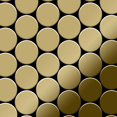 ALLOY Mosaik Fliese Massiv Metall Titan Hochglänzend Gold 1,6mm Stark Medallion-ti-gm 1 Paket mit 10 Matten 0,73 m2 Gold ALLOY Mosaik Fliese Massiv Metall Titan Hochglänzend Gold 1,6mm Stark Medallion-ti-gm 1 Paket mit 10 Matten 0,73 m2 Gold