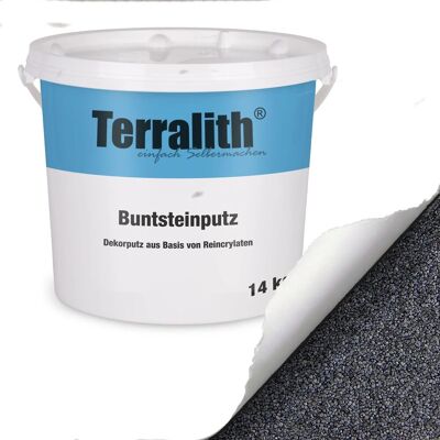 Terralith Buntsteinputz Mosaikputz 2mm 14 kg BSP36 Grau Anthrazit Terralith Buntsteinputz Mosaikputz 2mm 14 kg BSP36 Grau Anthrazit