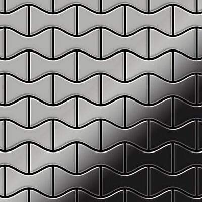 ALLOY Mosaik Fliese Massiv Metall Edelstahl Hochglanz Grau 1,6mm Kismet-s-s-m 1 Paket mit 10 Matten 0,86 m2 Grau ALLOY Mosaik Fliese Massiv Metall Edelstahl Hochglanz Grau 1,6mm Kismet-s-s-m 1 Paket mit 10 Matten 0,86 m2 Grau