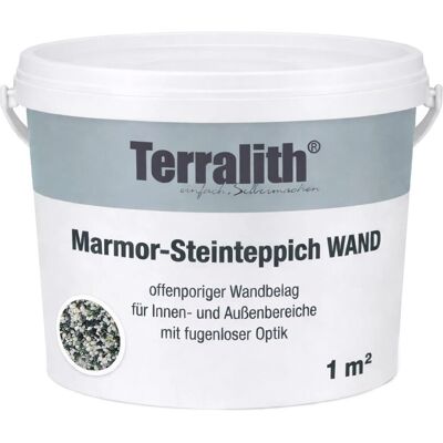 Terralith Marmor - Steinteppich Wand Mix Verde Chiaro Fein für 1 m² Terralith Marmor - Steinteppich Wand Mix Verde Chiaro Fein für 1 m²