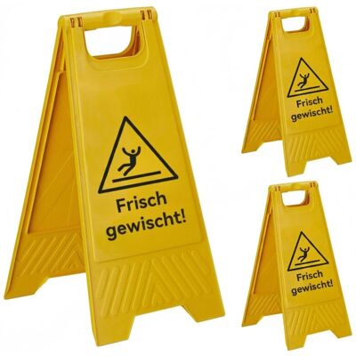 Relaxdays Warnaufsteller 3er Set PP-Kunststoff Gelb Klappbar Beidseitig 59 cm x 29 cm x 23 cm 0,5 kg Relaxdays Warnaufsteller 3er Set PP-Kunststoff Gelb Klappbar Beidseitig 59 cm x 29 cm x 23 cm 0,5 kg