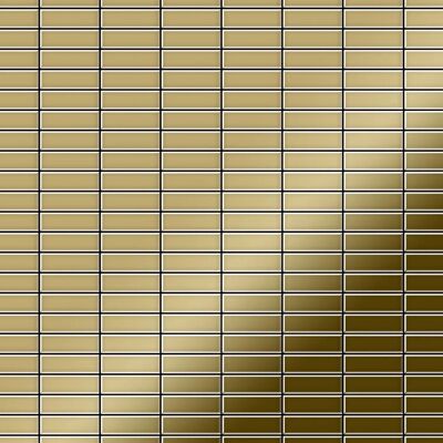 ALLOY Mosaik Fliese Massiv Metall Titan Hochglänzend Grau 1,6mm Stark Cabin-ti-gm 1 Paket mit 10 Matten 1,01 m2 Gold ALLOY Mosaik Fliese Massiv Metall Titan Hochglänzend Grau 1,6mm Stark Cabin-ti-gm 1 Paket mit 10 Matten 1,01 m2 Gold