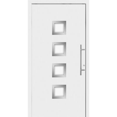 Splendoor Moderno Aluminium-Haustür Moderno M430/P 110 x 210 cm Weiß Anschlag Rechts Splendoor Moderno Aluminium-Haustür Moderno M430/P 110 x 210 cm Weiß Anschlag Rechts