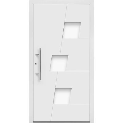 Splendoor Moderno Aluminium-Haustür Moderno M550/B 110 cm x 210 cm Weiß Anschlag Links Splendoor Moderno Aluminium-Haustür Moderno M550/B 110 cm x 210 cm Weiß Anschlag Links