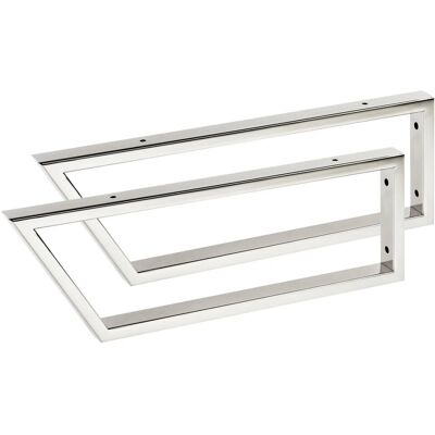SOTECH 2 x Waschtischkonsole TWK500 500 x 150 mm Edelstahl Poliert Vorderseite 60 Grad Abgeschrägt SOTECH 2 x Waschtischkonsole TWK500 500 x 150 mm Edelstahl Poliert Vorderseite 60 Grad Abgeschrägt