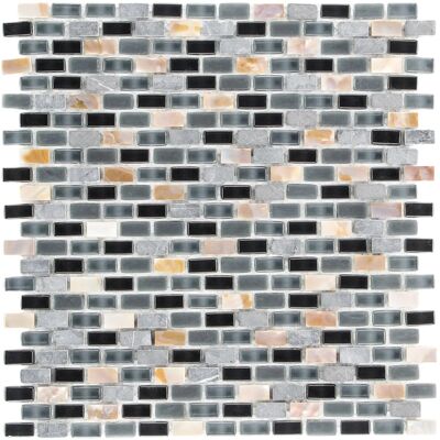 5th Avenue - Black Mix Seashell - 28,5x28,5 cm - Mosaik 5th Avenue - Black Mix Seashell - 28,5x28,5 cm - Mosaik