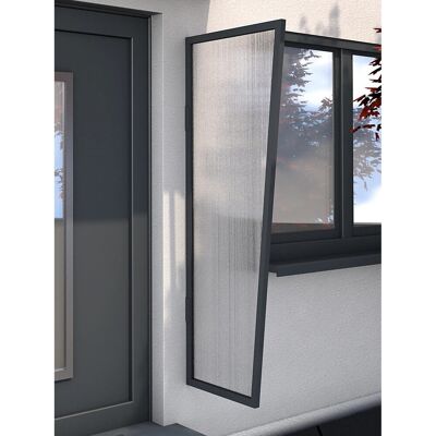 GUTTA Aluminium Vordach-Seitenteil - 175x60cm - Anthrazit - Acryl Vordach-Seitenteil GUTTA Aluminium Vordach-Seitenteil - 175x60cm - Anthrazit - Acryl Vordach-Seitenteil