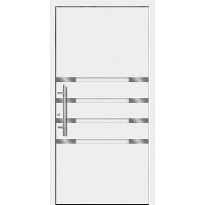 Splendoor Moderno Aluminium-Haustür Moderno M450/P 110 x 210 cm Weiß Anschlag Links Splendoor Moderno Aluminium-Haustür Moderno M450/P 110 x 210 cm Weiß Anschlag Links