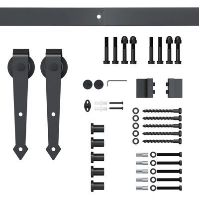 HOMCOM Schiebetür-Beschlagsatz Kohlenstoffstahl 200L x 4B x 0,6H cm Braun HOMCOM Schiebetür-Beschlagsatz Kohlenstoffstahl 200L x 4B x 0,6H cm Braun