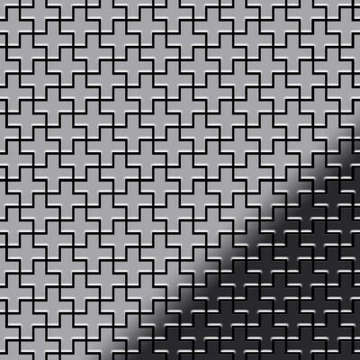 ALLOY Mosaik Fliese Massiv Metall Edelstahl Hochglanz Grau 1,6mm Swiss Cross-s-s-m 1 Paket mit 10 Matten 0,88 m2 Grau ALLOY Mosaik Fliese Massiv Metall Edelstahl Hochglanz Grau 1,6mm Swiss Cross-s-s-m 1 Paket mit 10 Matten 0,88 m2 Grau