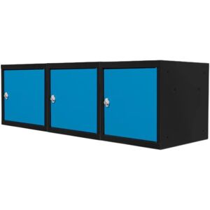 PROREGAL Mega Deal 3x Schließfachwürfel Blocky Mit Drehriegelschloss Für Vorhängeschloss 40x40x40cm Anthrazit/Lichtblau PROREGAL Mega Deal 3x Schließfachwürfel Blocky Mit Drehriegelschloss Für Vorhängeschloss 40x40x40cm Anthrazit/Lichtblau