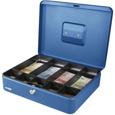 HMF 10019-05 Geldkassette Scheinfächer Münzfächer 30 x 24 x 9 cm Blau HMF 10019-05 Geldkassette Scheinfächer Münzfächer 30 x 24 x 9 cm Blau