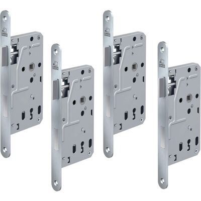 BASI Zimmertürschloss ES 927 BB DIN Rechts Rundstulp 20 mm Edelstahl Falle Kunststoff Riegel Aluminium 4er Set 4x9270-5518 BASI Zimmertürschloss ES 927 BB DIN Rechts Rundstulp 20 mm Edelstahl Falle Kunststoff Riegel Aluminium 4er Set 4x9270-5518