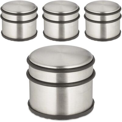 Relaxdays Türstopper 4er Set Edelstahl Silber Rutschfest 7,5 cm x 9 cm 1,1 kg Relaxdays Türstopper 4er Set Edelstahl Silber Rutschfest 7,5 cm x 9 cm 1,1 kg
