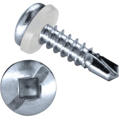 GOEBEL 500 Bohrschrauben Linsenkopf PA Scheibe 4,2 x 16,0 mm Edelstahl A2 Innenvierkant Schrauben GOEBEL 500 Bohrschrauben Linsenkopf PA Scheibe 4,2 x 16,0 mm Edelstahl A2 Innenvierkant Schrauben