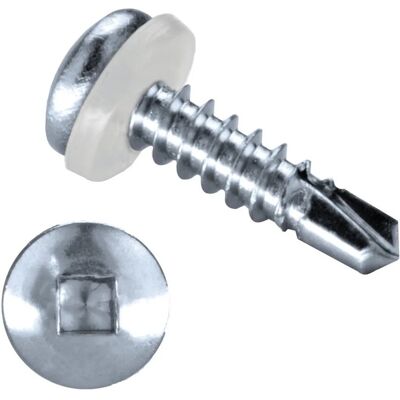 GOEBEL 500 Bohrschrauben Linsenkopf PA Scheibe 4,2 x 16,0 mm Edelstahl A2 Innenvierkant Schrauben GOEBEL 500 Bohrschrauben Linsenkopf PA Scheibe 4,2 x 16,0 mm Edelstahl A2 Innenvierkant Schrauben